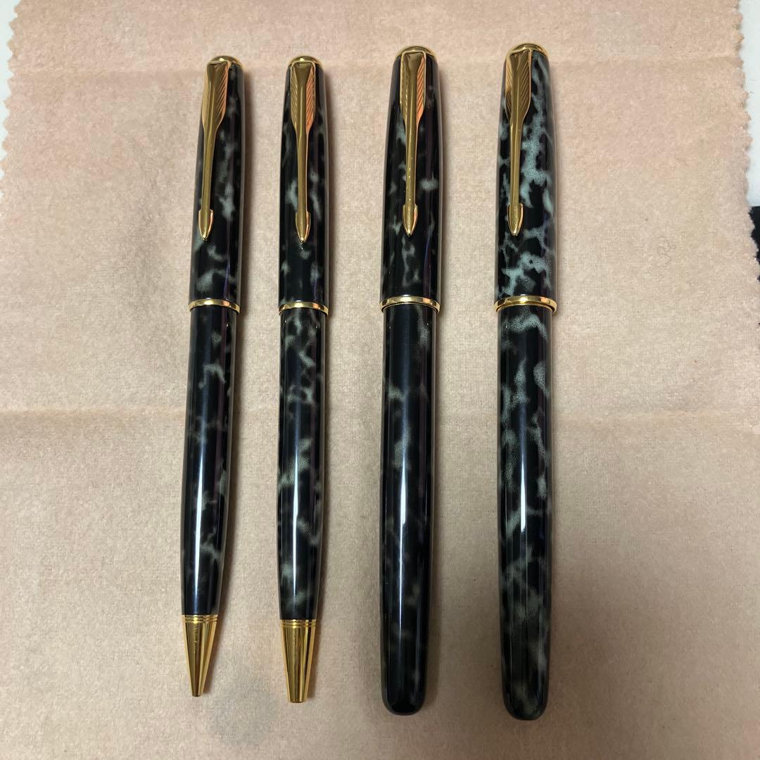 PARKER ソネット 4本、万年筆18K 水性BP 油性BP シャープ 美品