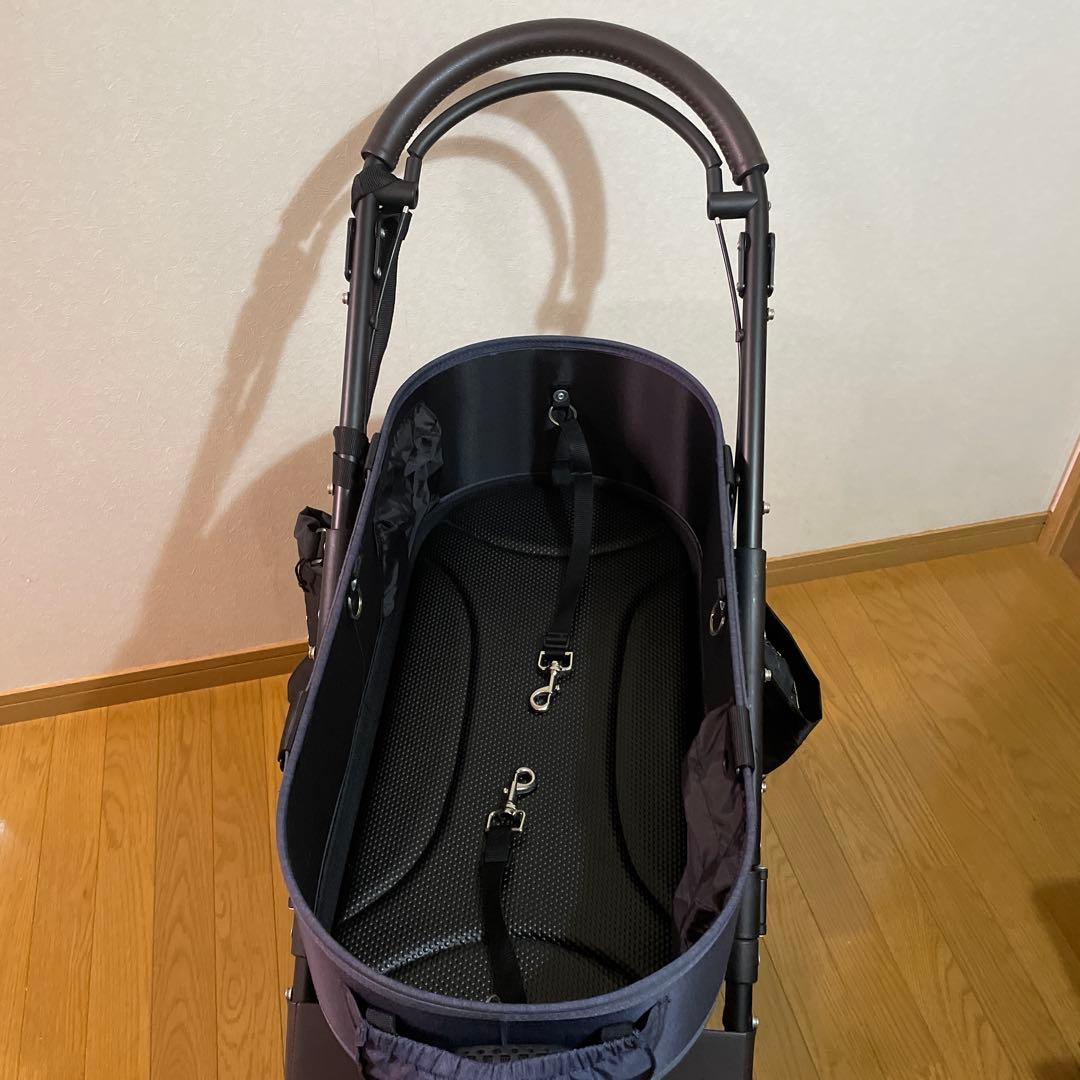 AirBuggy ペットカート(ラージ) ネイビー 専用空気入れ付き