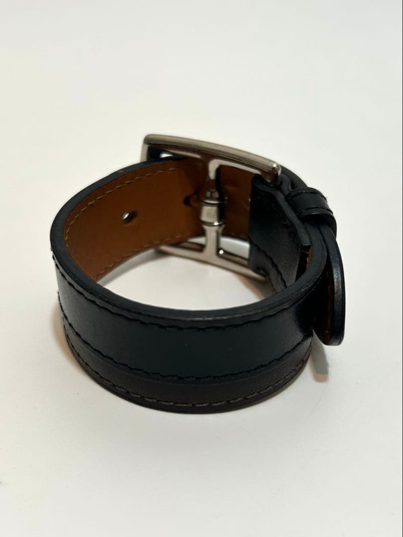 【美品】HERMES Etriviere レザー ブレスレット バングル