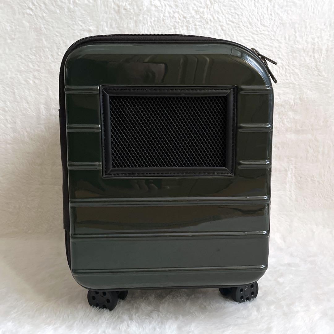 美品 ペットパラダイス ペット用ハードキャリーバッグ 4輪キャスター付き 小型犬