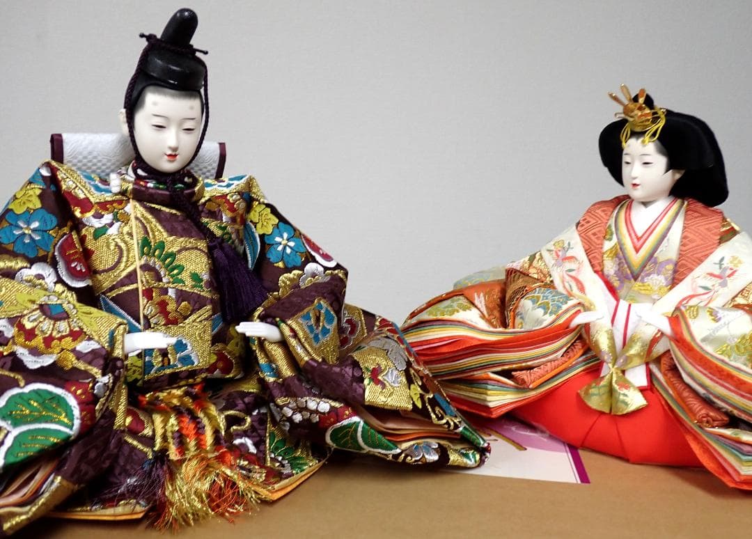 定価68万円 京雛 京都西陣織 本金正絹 平安 ひな人形 雛飾りセット 雛人形