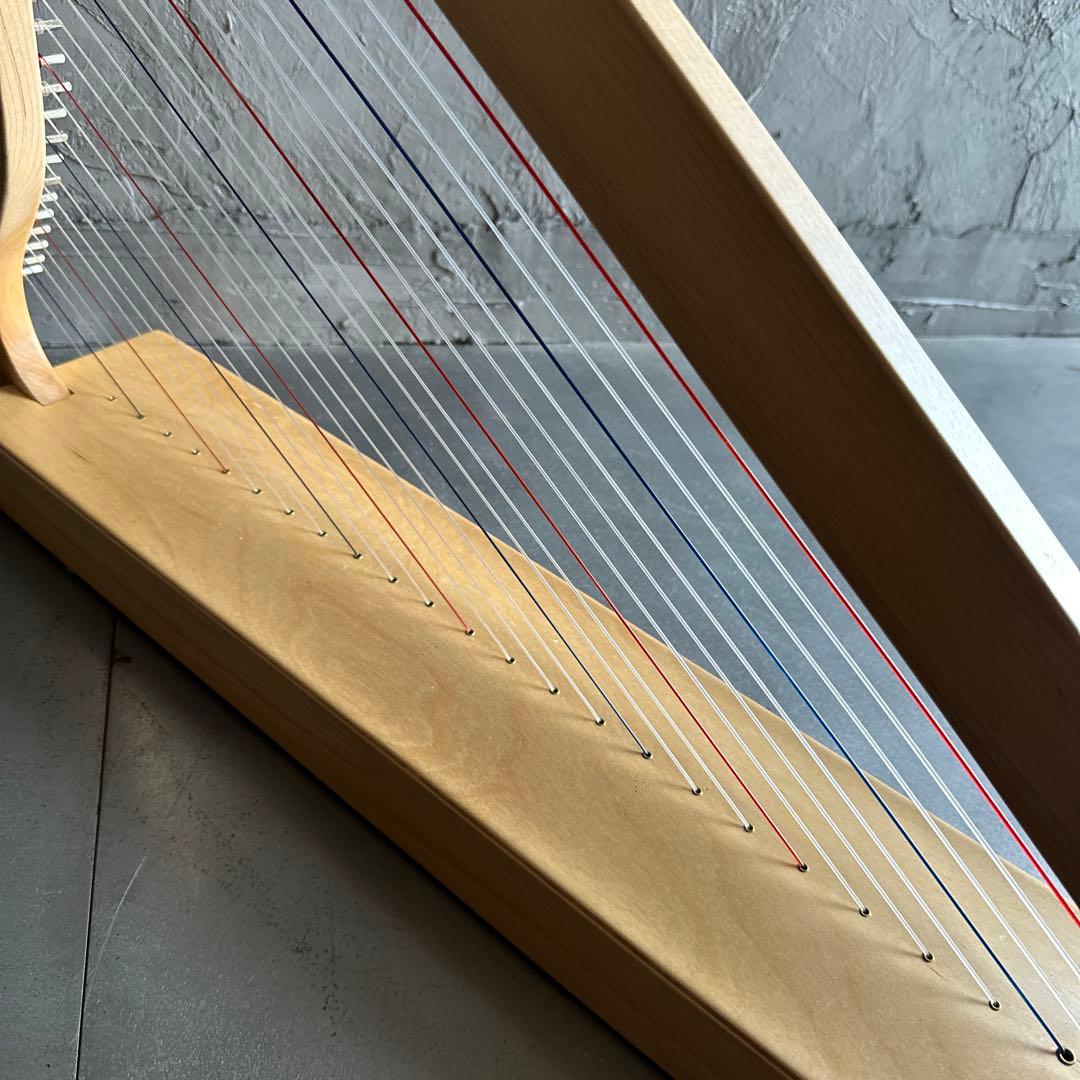 削除前お値下げ❣️大きな木製ハープと収納バック