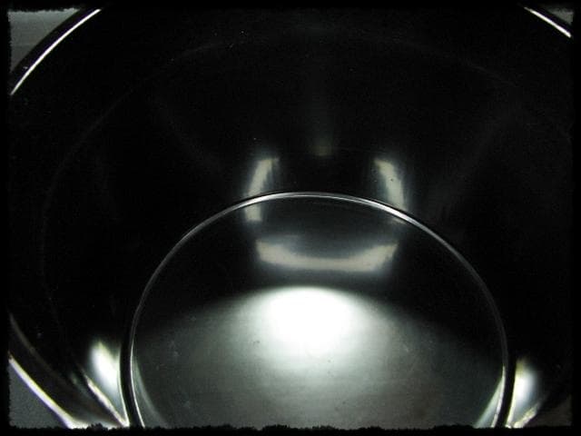 川瀬 表完 利休好 黒塗 真手桶 茶道具 f133