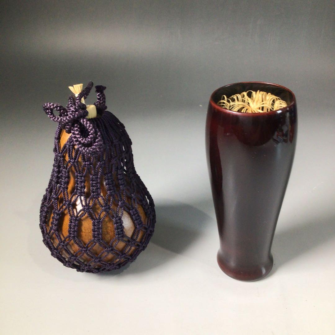 Ｓ１２１　御所籠　『和田鱗司作』『利休形』『竹茶籠』『茶器揃』　共箱　茶道具