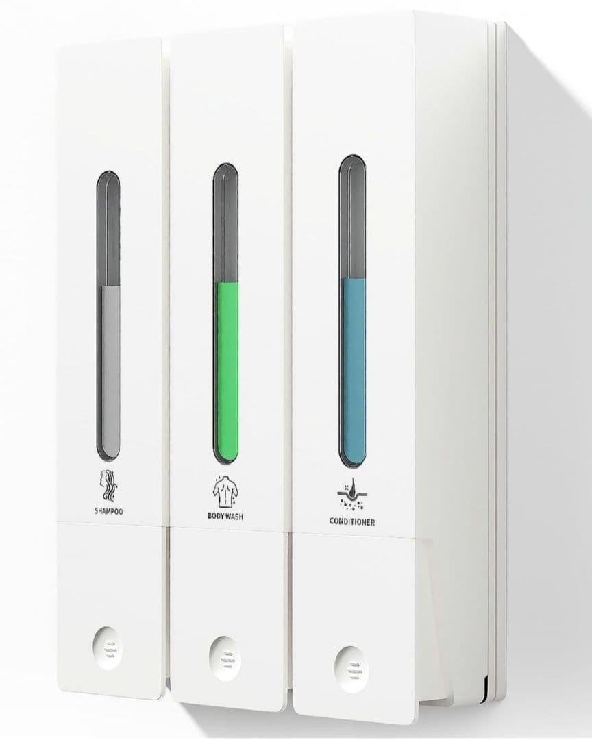 ★最終値下げ★シャンプーボトル 3室｜壁掛けタイプ 各400ML 簡単補充