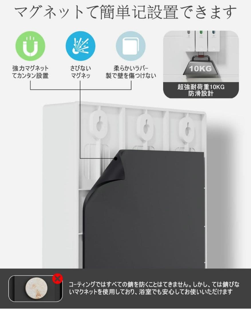 ★最終値下げ★シャンプーボトル 3室｜壁掛けタイプ 各400ML 簡単補充