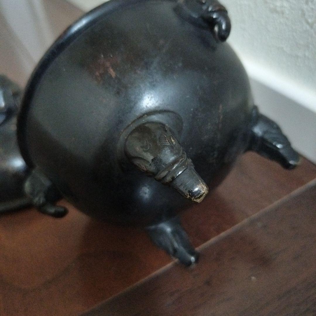 希少　古銅　香炉　像　獏　古美術　骨董品