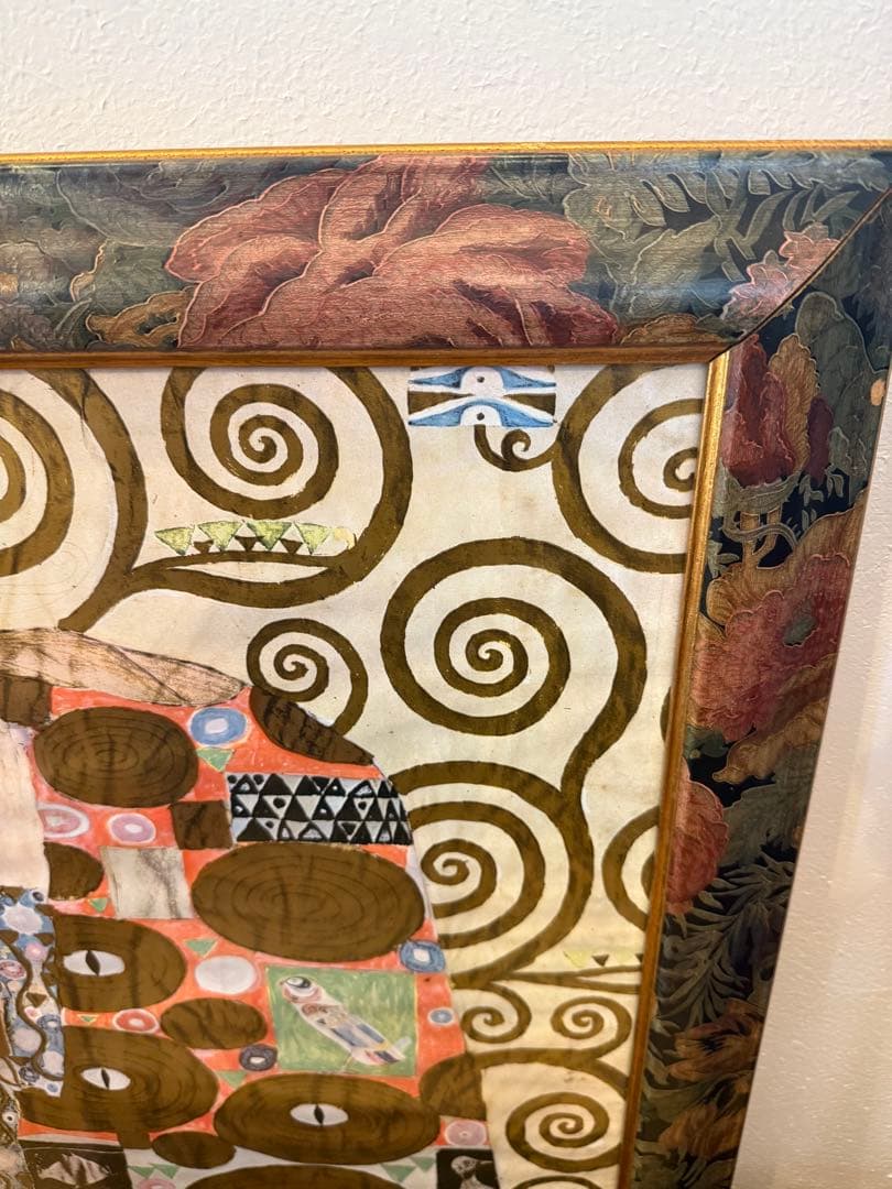 接吻 グスタフ・クリムト 「抱擁」アートポスター入り額