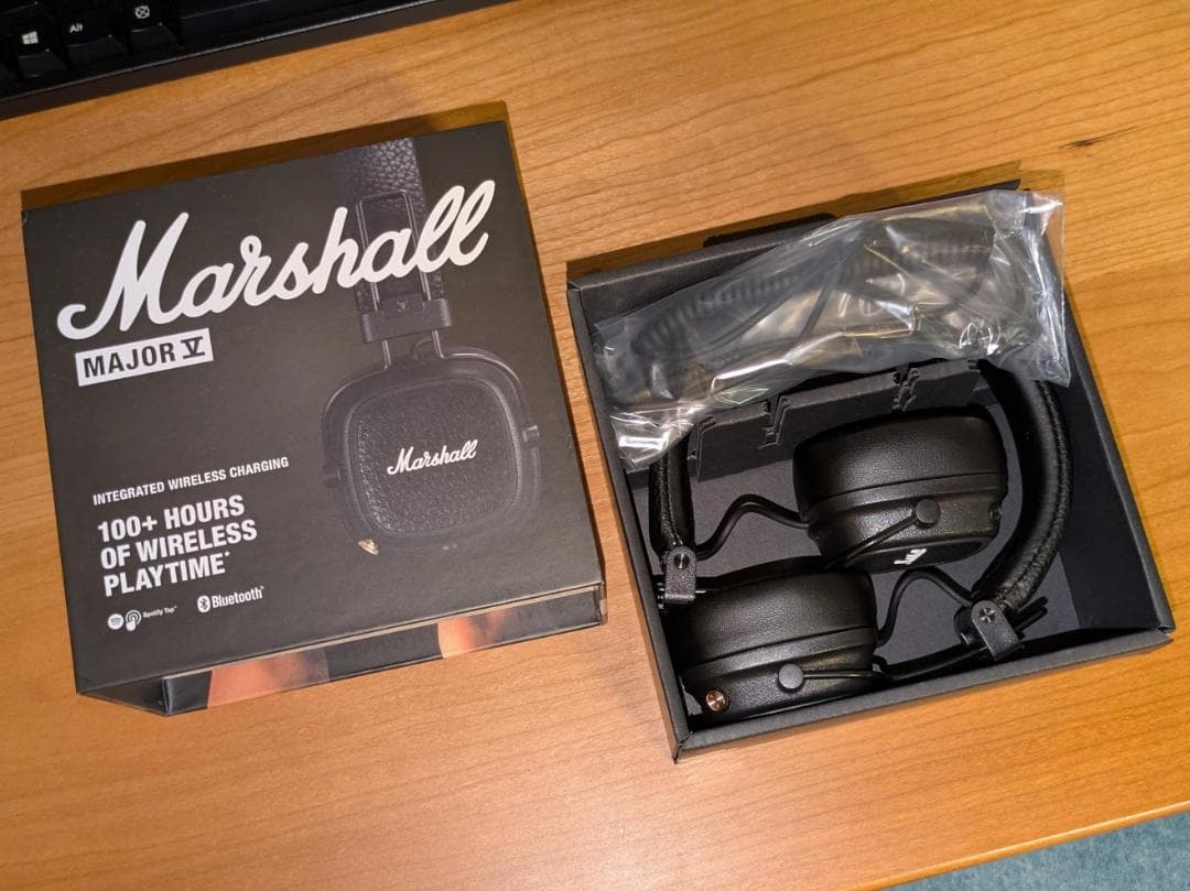 Marshall Major V ワイヤレスヘッドフォン Black