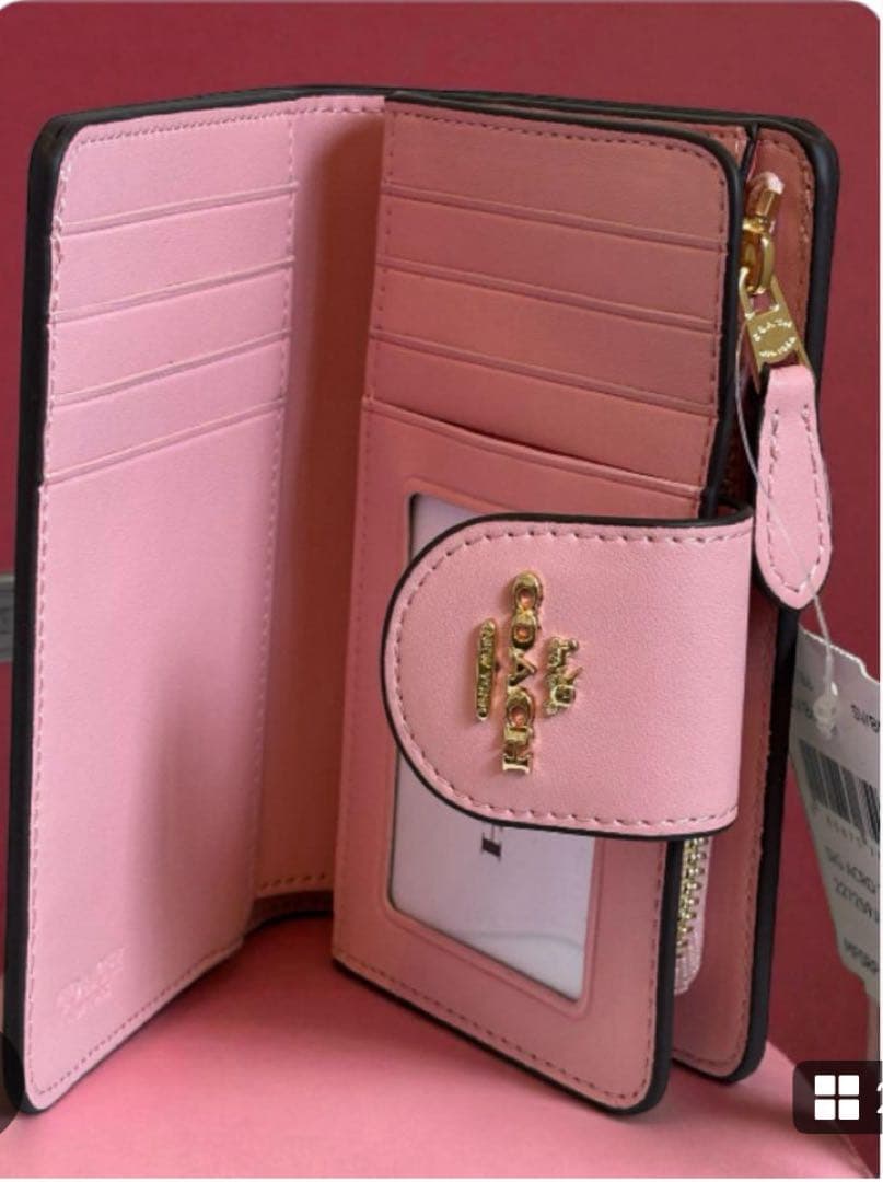 COACH 【新品】二つ折り財布 ピンク