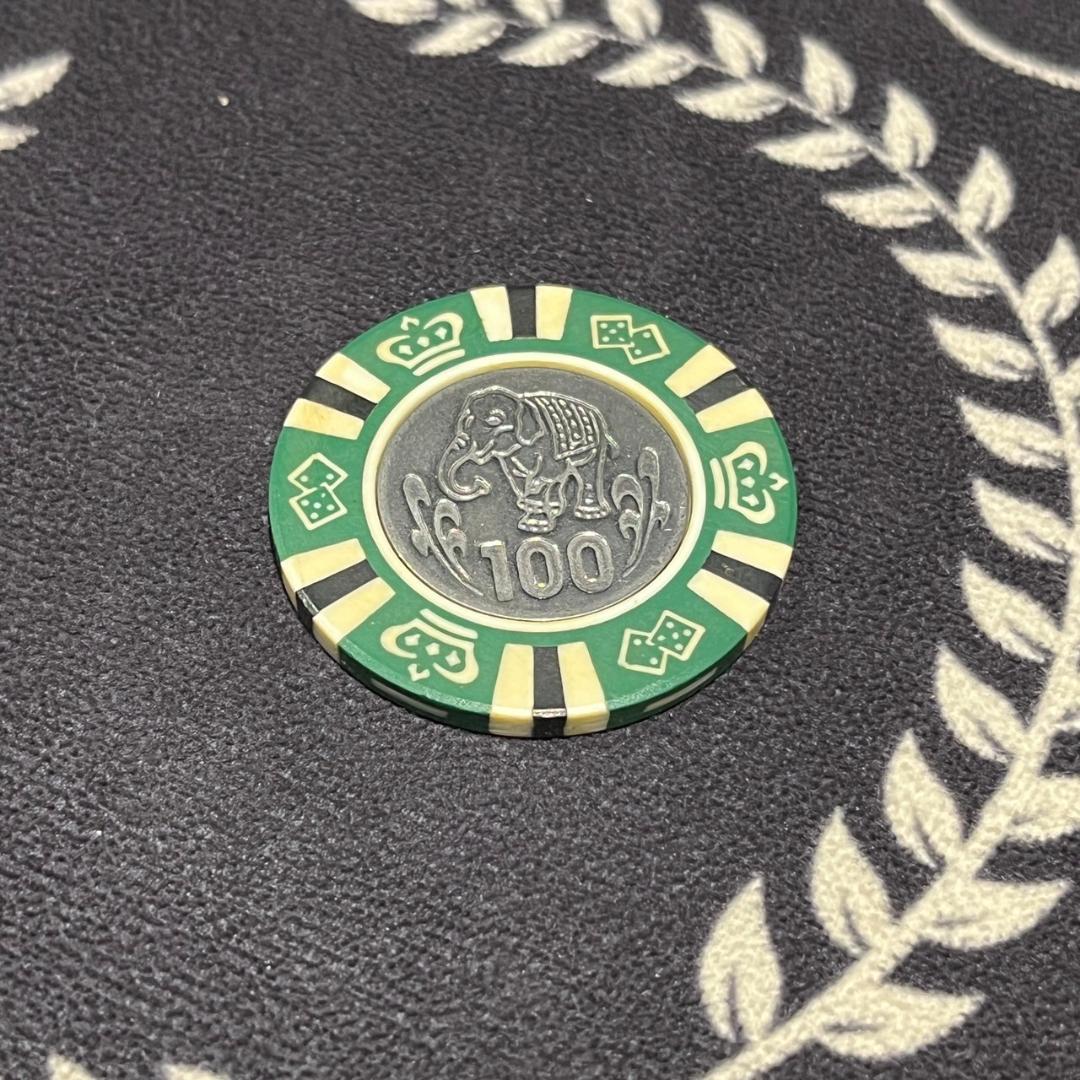 27 カジノチップ 183枚 100$ ポーカーチップ  H26年