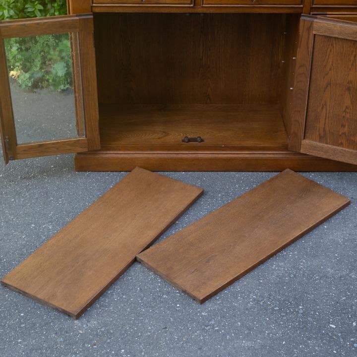 勇峰工芸 花柄 サイドボード ナラ材 葉山ガーデン 葉山家具 旭川 北海道