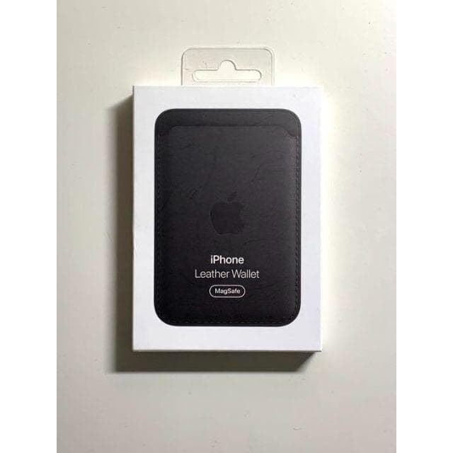 【新品・箱なし】純正MagSafe対応 iPhoneレザーウォレット・ブラック①
