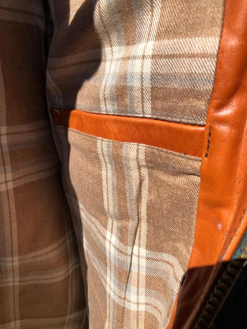 [訳あり] 新品 Schott シングルライダースレザージャケット ブラウン/L