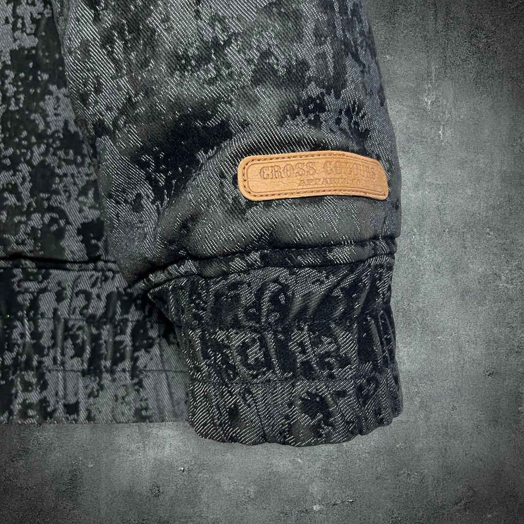 極美品✨CROSS COLOURS ジップアップブルゾン 総柄 肉厚 XXL