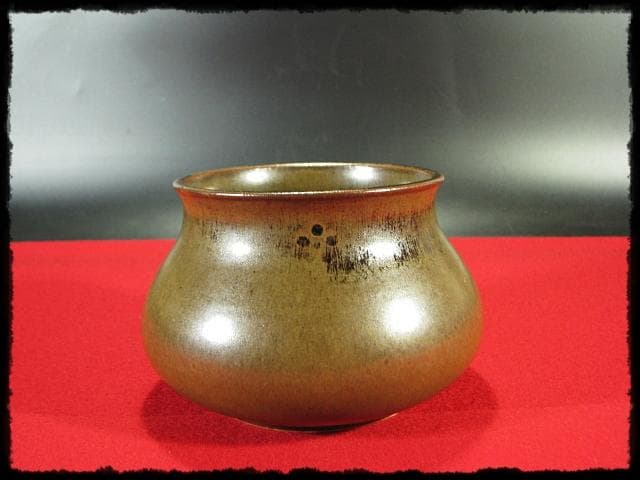 膳所 ぜぜ 口梅鉢 エフゴ 餌袋 建水 岩崎 新定 遠州 茶道具 f197