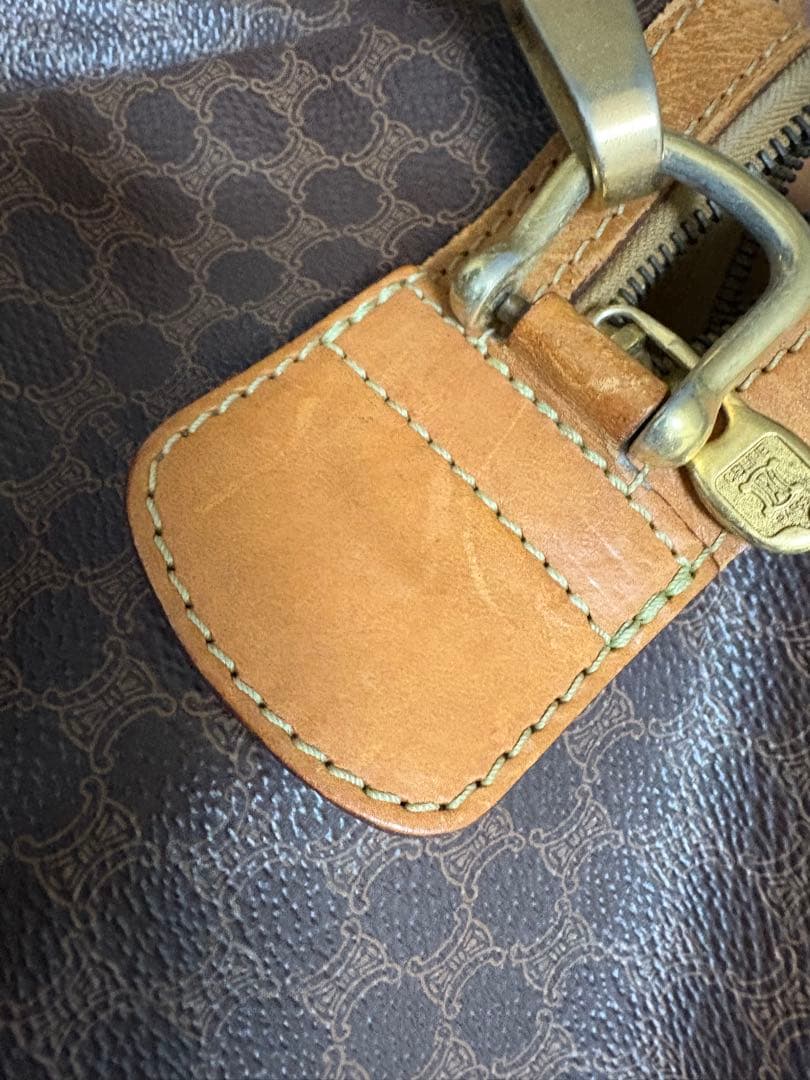 CELINE セリーヌ　マカダム　ボストンバッグ　ショルダー付き　旅行バッグ