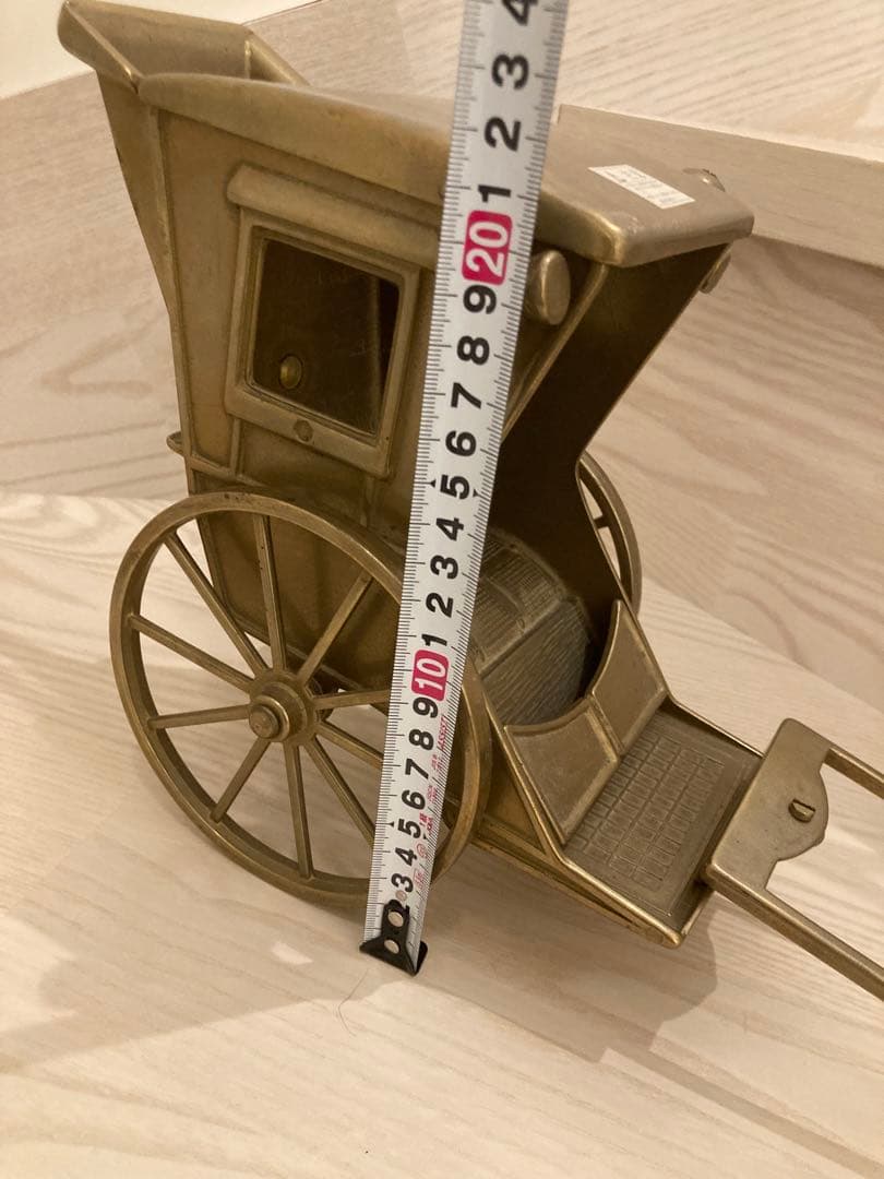 ヴィンテージ真鍮の置物、馬車を引く馬、真鍮の装飾、真鍮製