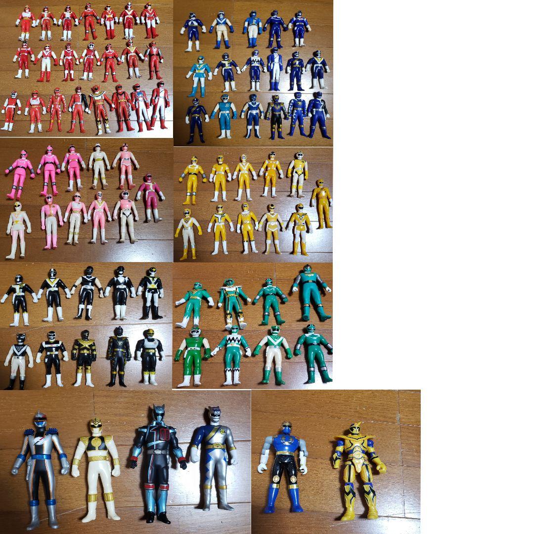 スーパー戦隊　ソフビフィギュアセット　85体セット　12～13cm