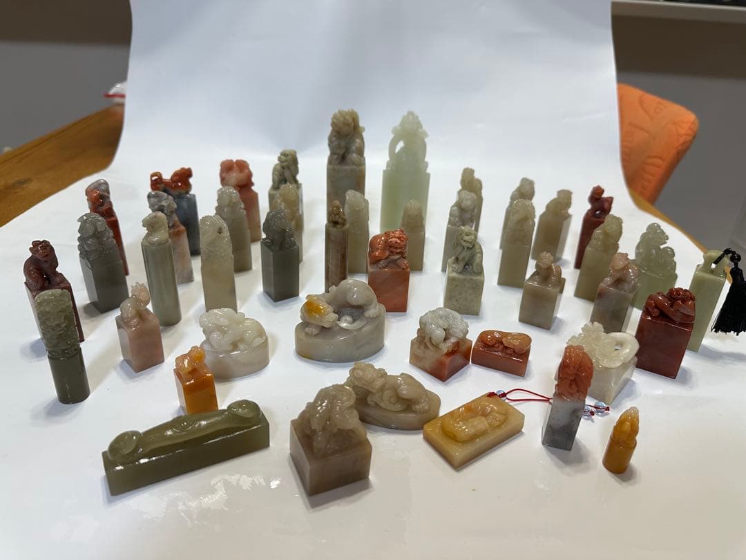 年末感謝祭　篆刻　印材　印石　まとめ　書道　落款　遊印　45点