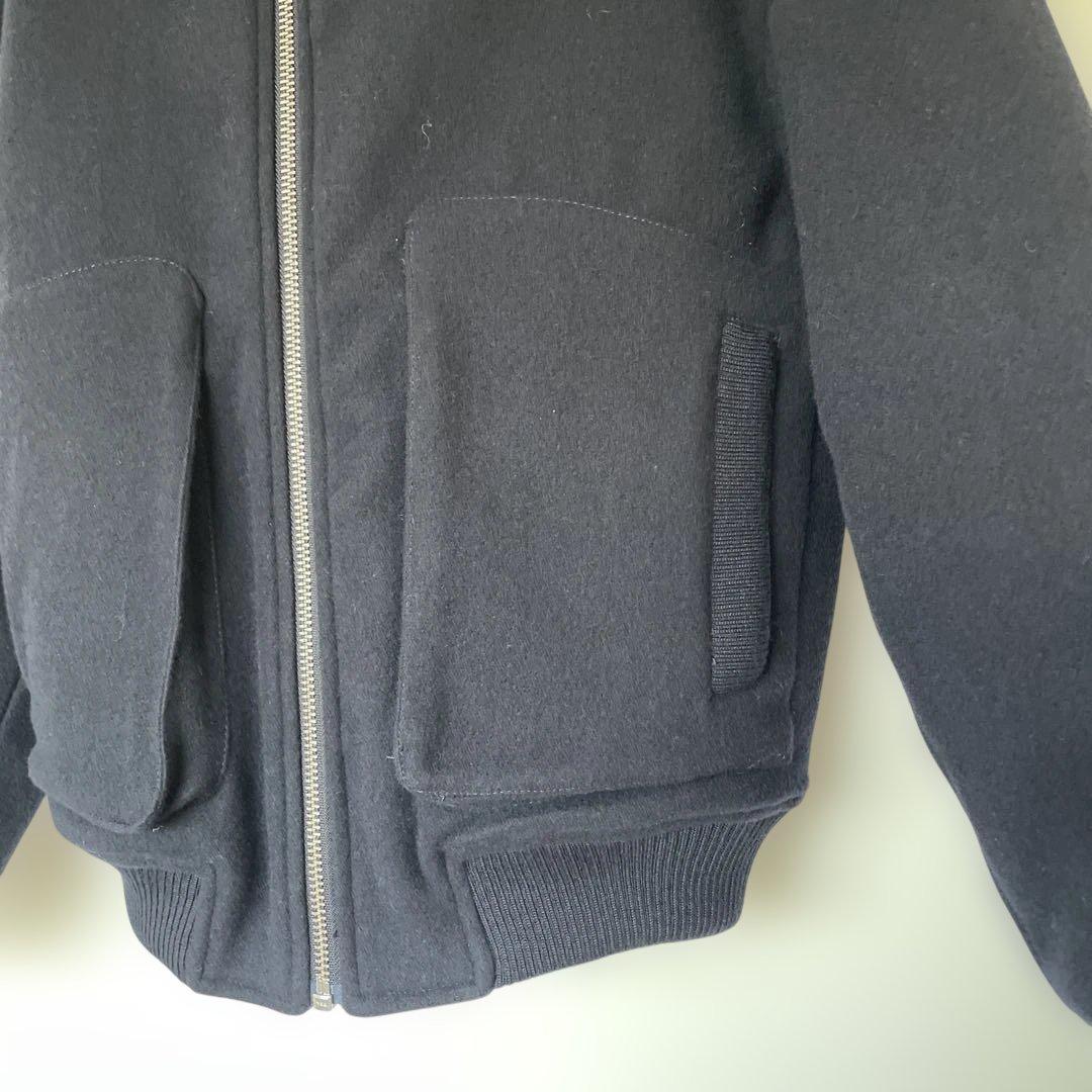 サンフラワーインターナショナルギャラリービームスウールボンバージャケットネイビー