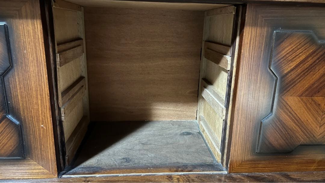 【asaaji】木製ガラス扉キャビネット(他の方は購入不可です)