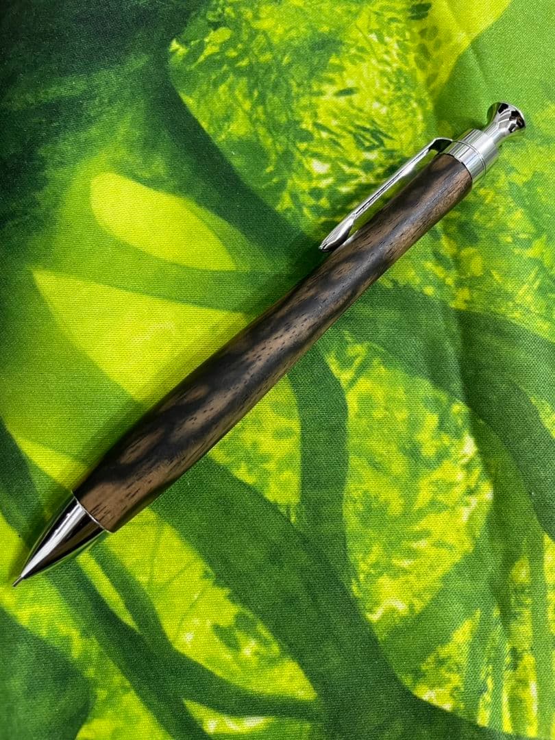 こぶた工房 黒柿孔雀杢 極上杢 シャープペンシル 0.5