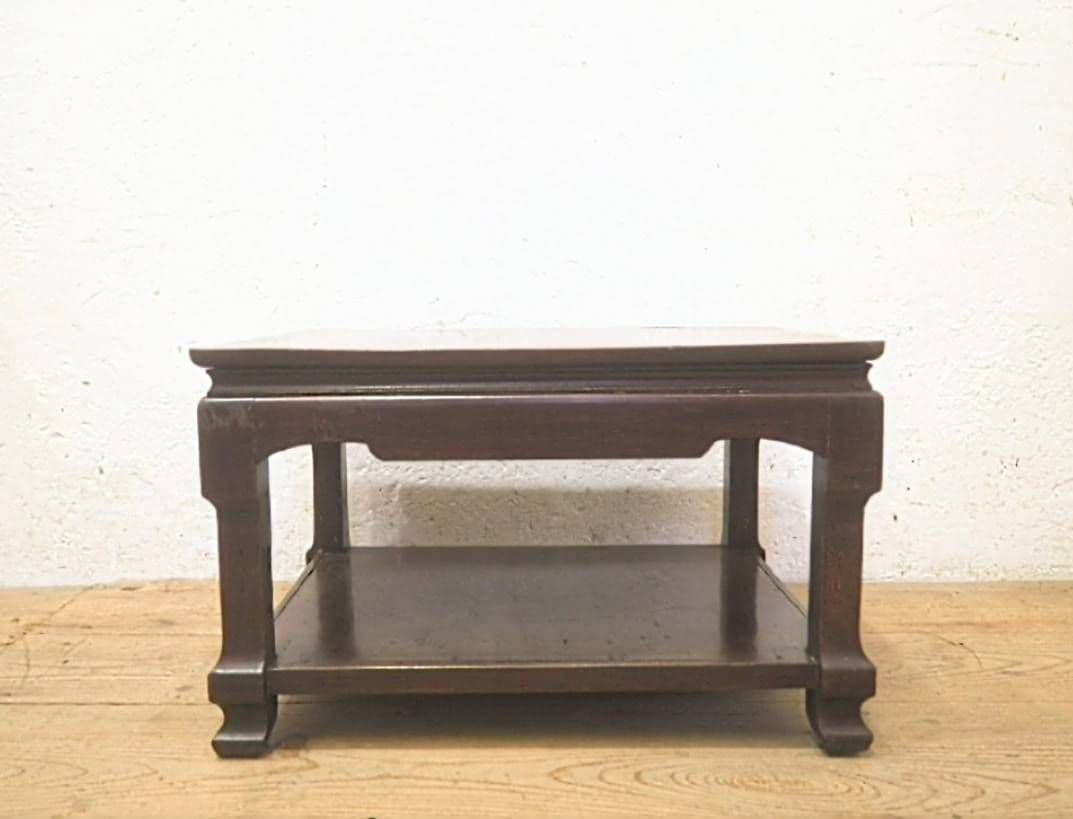 1082 アンティーク　欅のローテーブル　座卓　ちゃぶ台　骨董　レトロ　陳列台