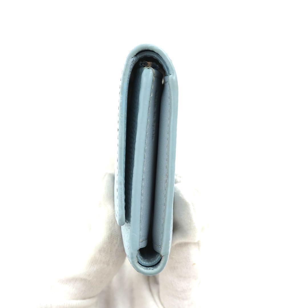 ✨新品未使用✨　LOEWE ミニ財布　バーティカルウォレット　アナグラム　水色