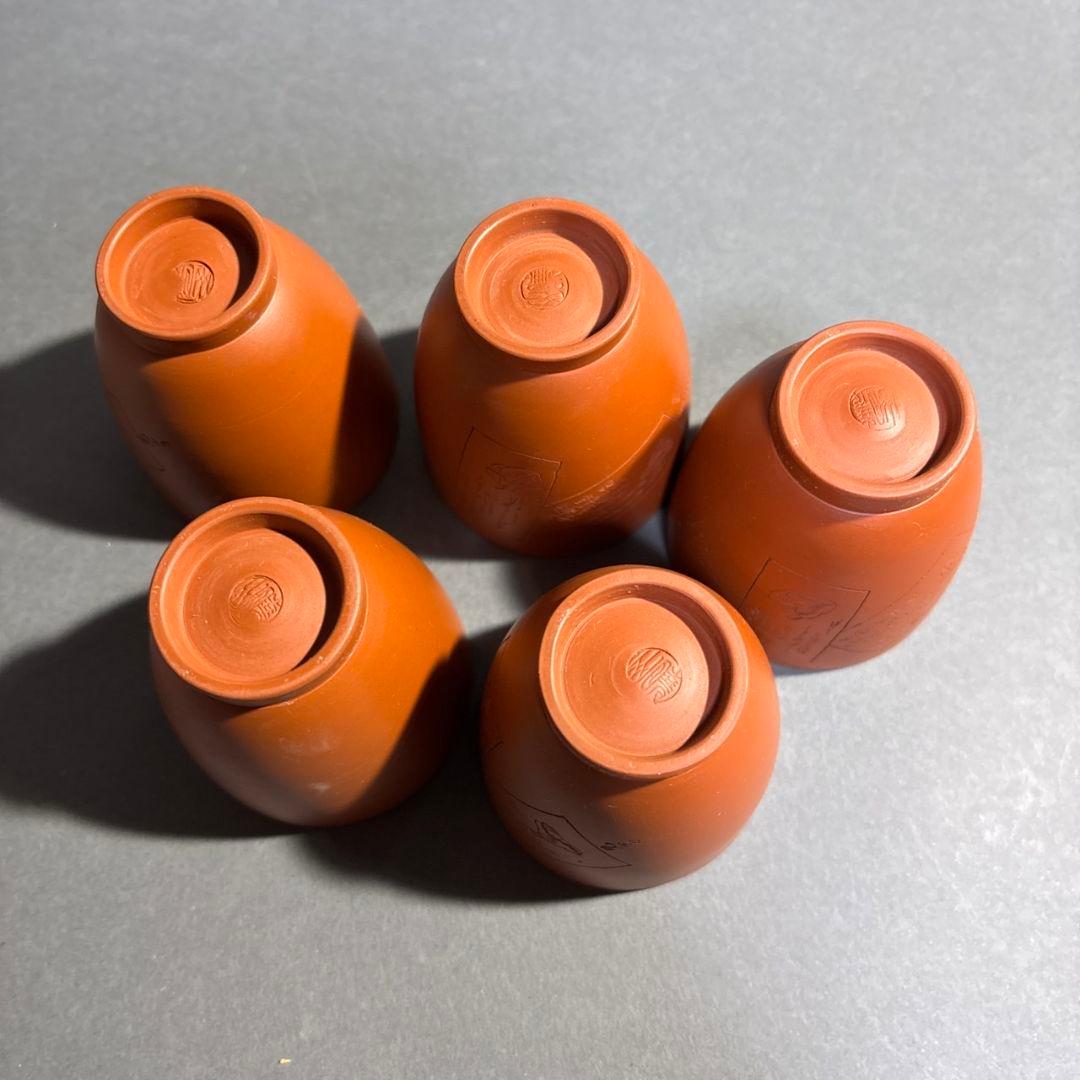 常滑焼　暁山　三十六歌仙刻　煎茶器