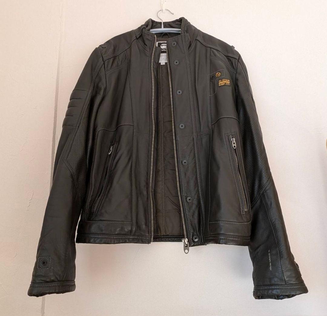 G-STAR RAW 牛革 ライダースジャケット
