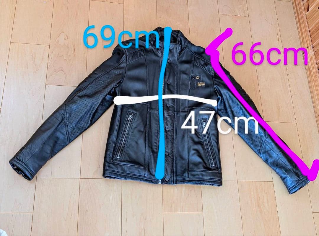 G-STAR RAW 牛革 ライダースジャケット