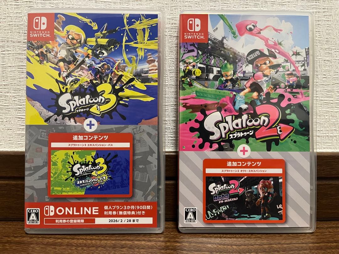 【極美品】Splatoon 3 & 2 パッケージ版 + エキスパンションパス