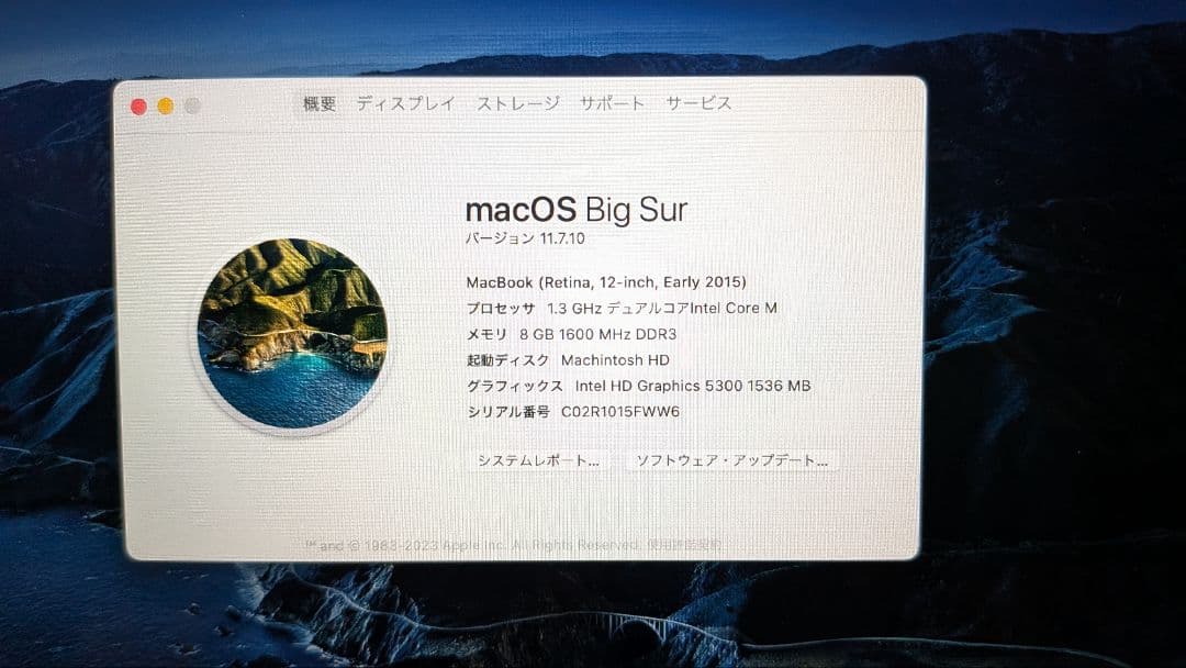 Apple MacBook12インチ Early2015 512GB 8GB