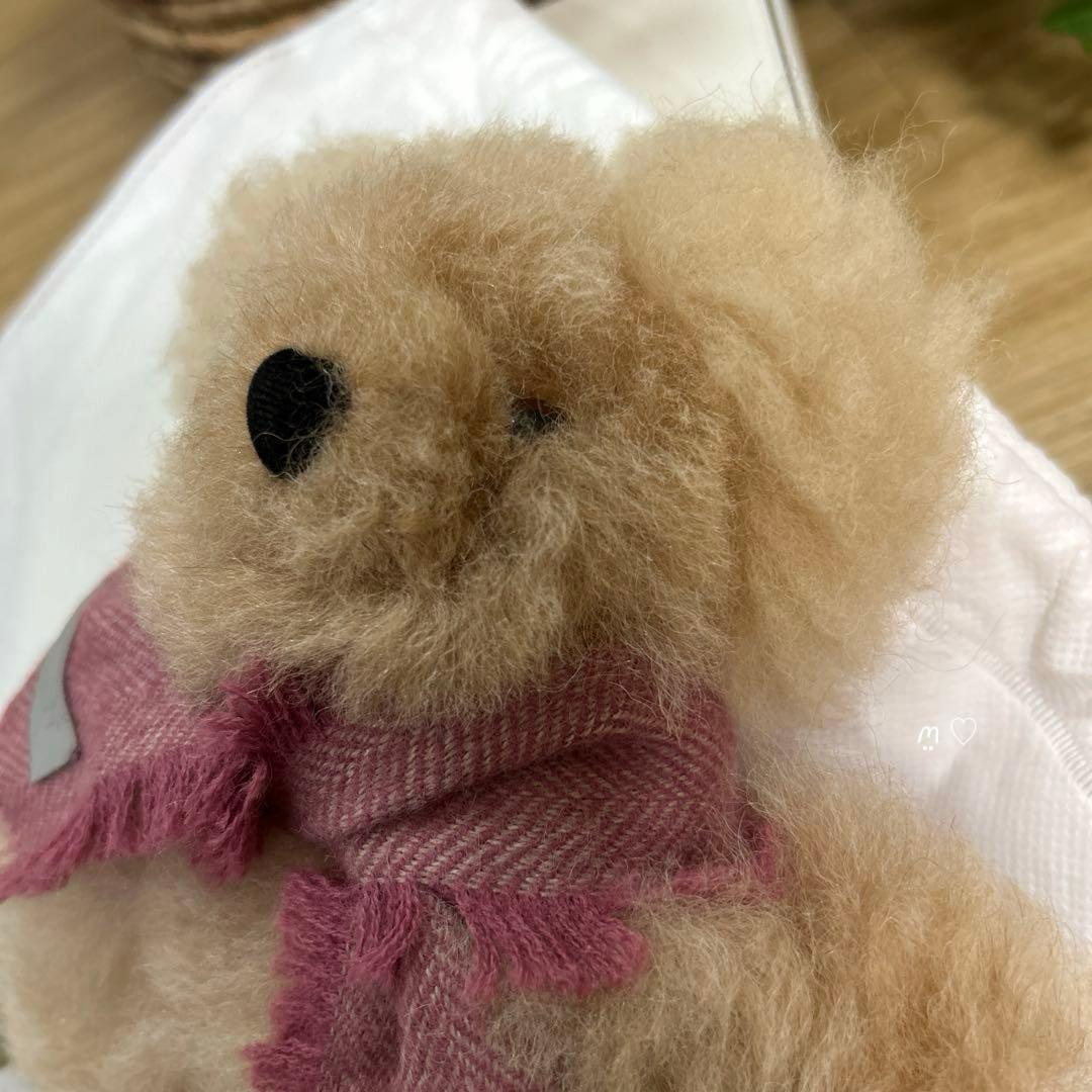 新品alpakaアルパカ　テディベアSAMI　20cm　マフラー　くまぬいぐるみ
