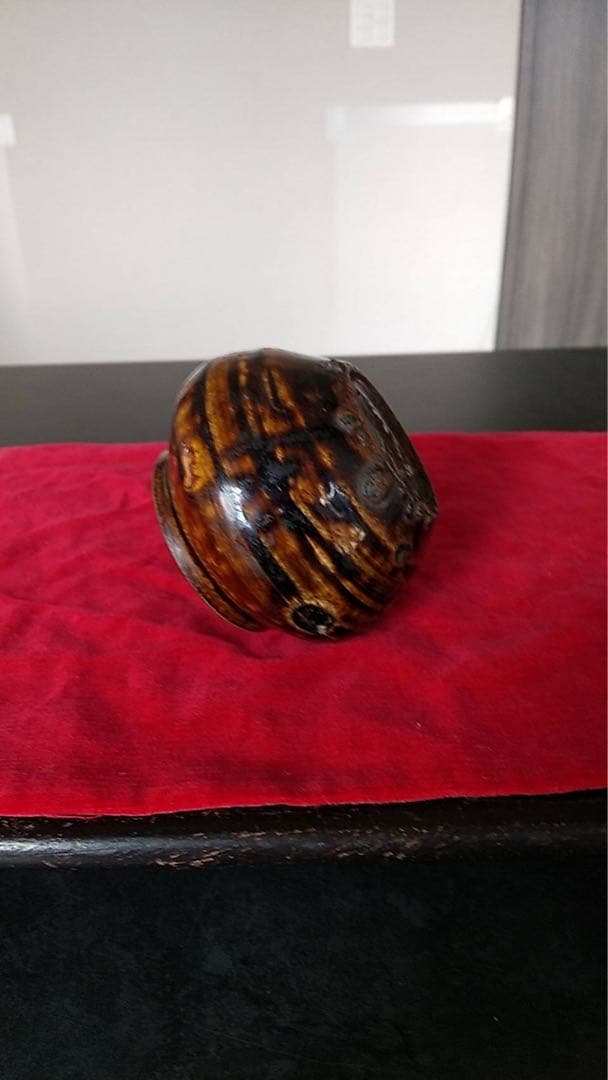 李朝　飴釉　大海茶入　ぐい呑み　朝鮮美術　韓国美術　茶道具　煎茶道具　古美術