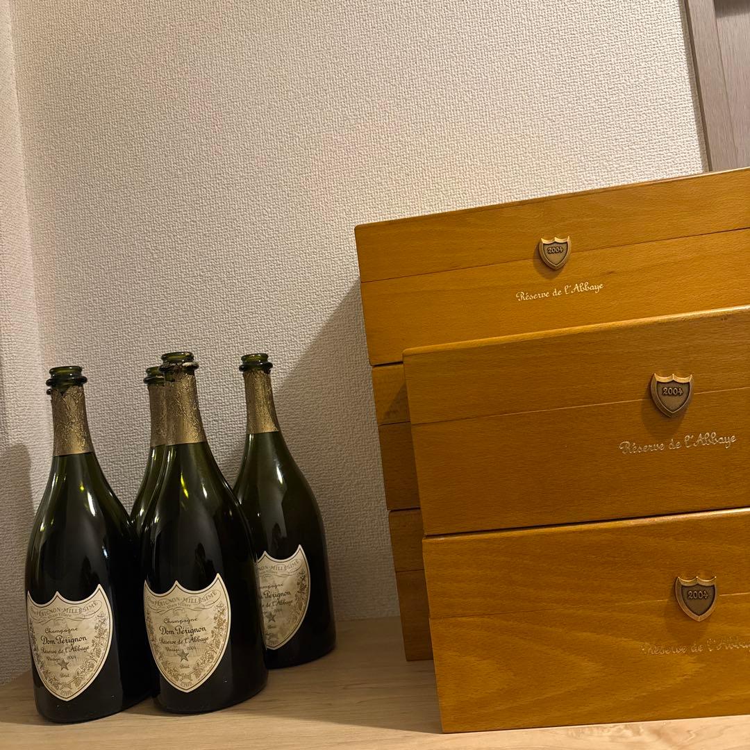 ドンペリニヨン ラベイシャンパン2004空瓶&空箱（木箱）5本