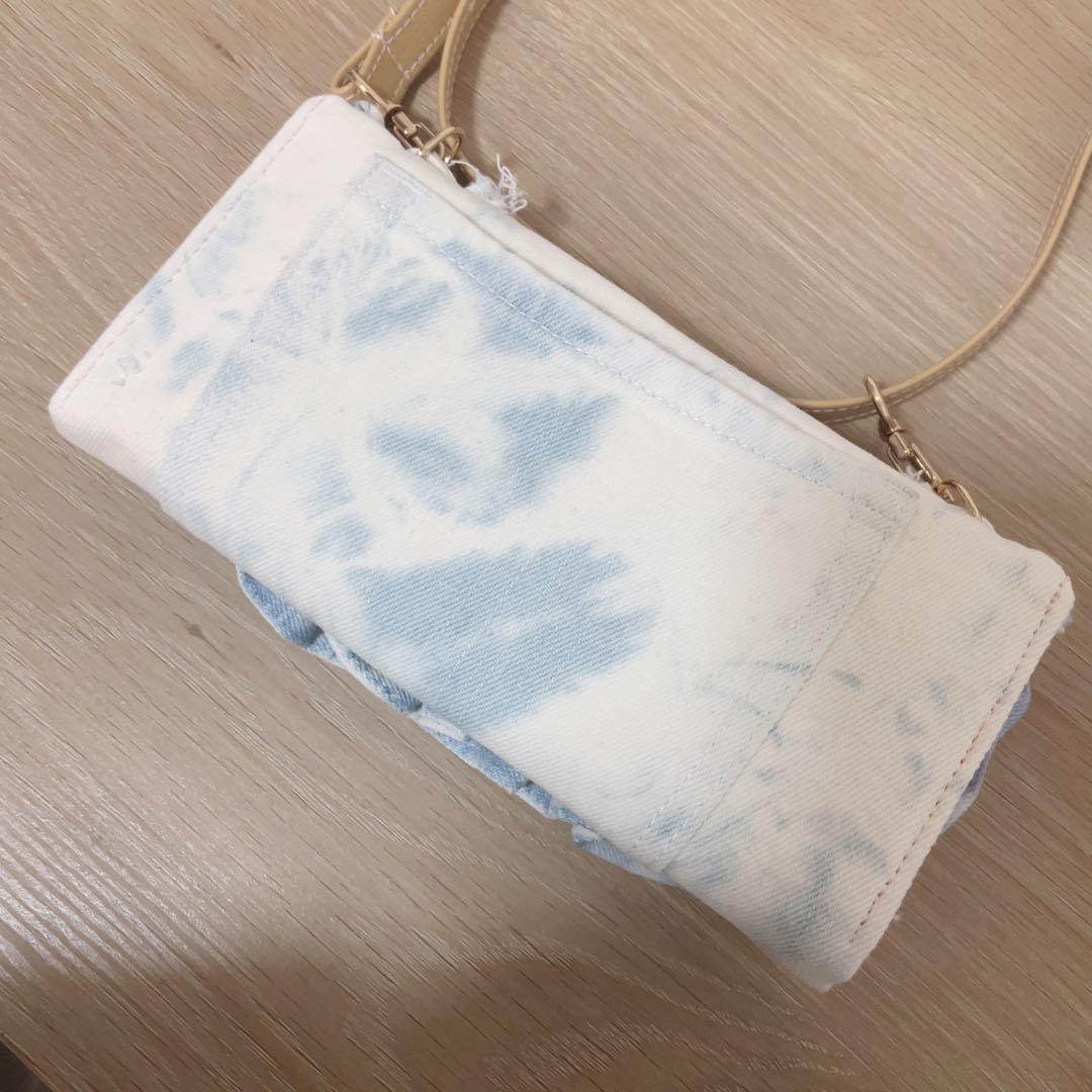 デニム リメイク フリル ウォレット ショルダー