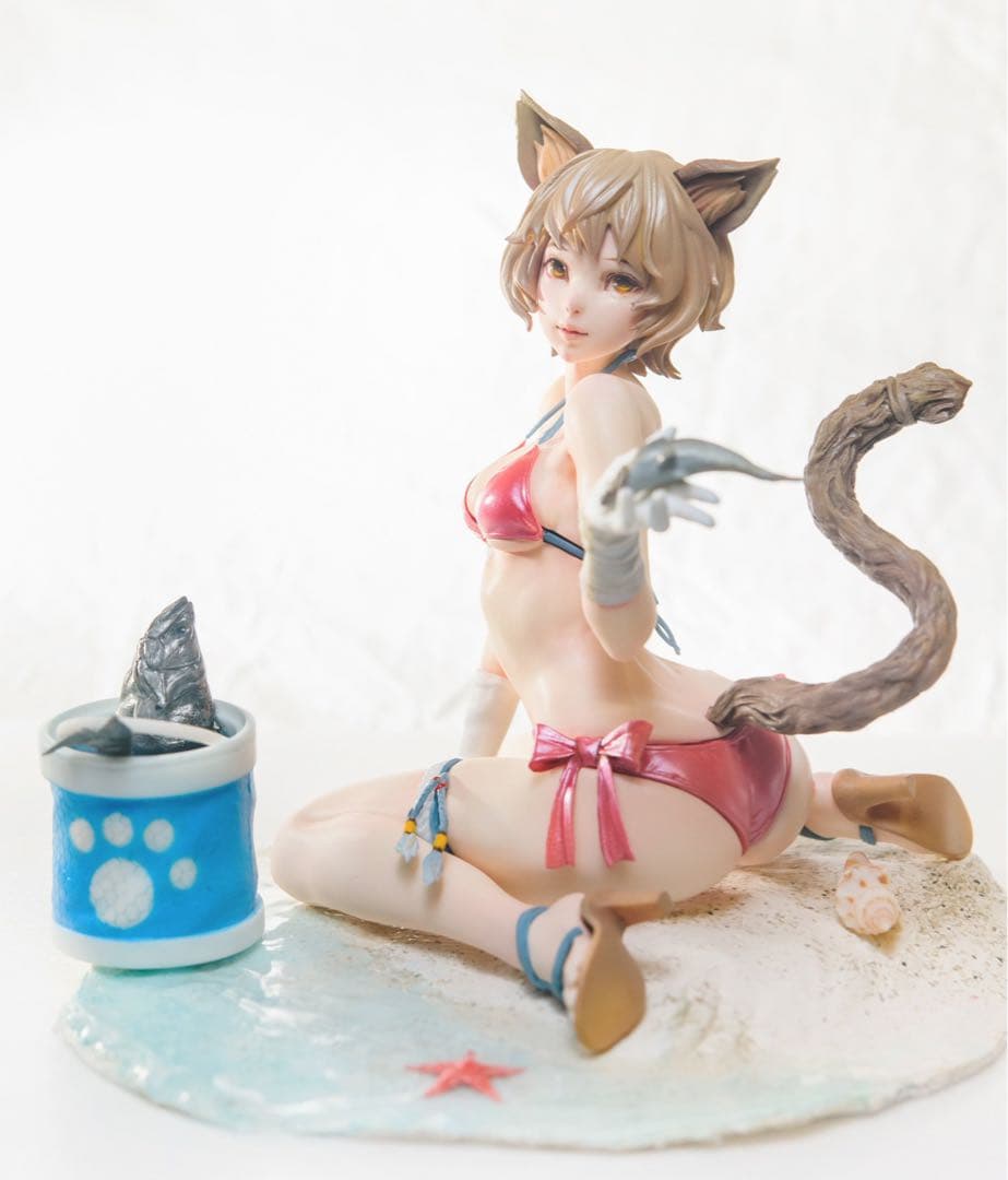 ワンフェス限定コマッコウ小抹香マルスズキ+水着猫 フィギュア 未塗装