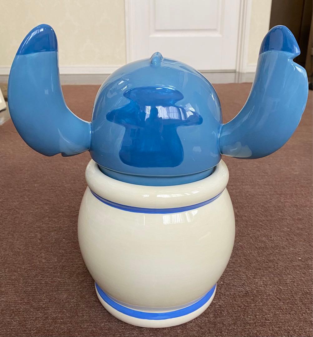 アンティーク ディズニー スティッチ陶器製クッキージャー リロアンドスティッチ
