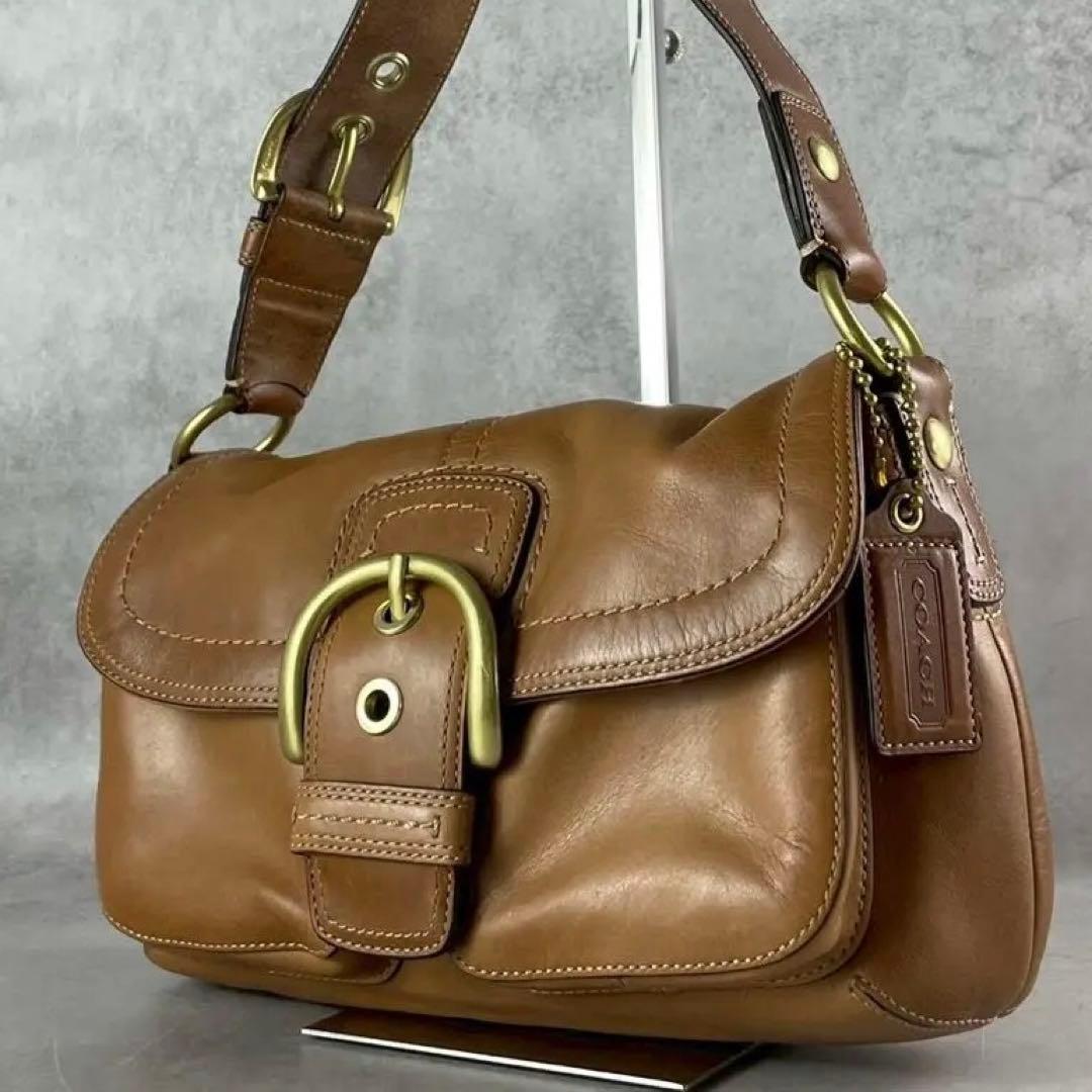 【極美品✨】COACH ソーホー ワンショルダーバッグ キャメル 11842