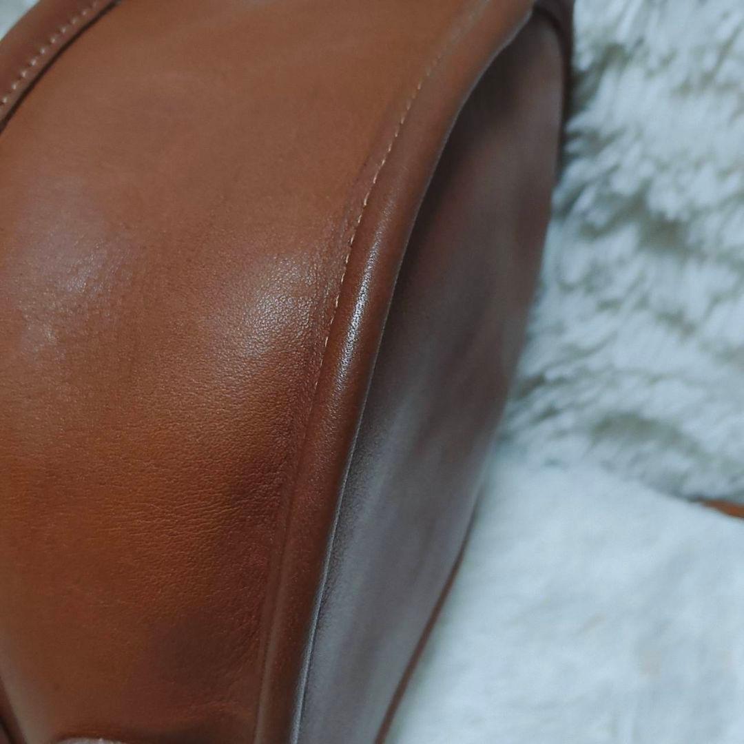 オールドコーチ 9923 ショルダーバッグ クラブタンレザー ブラウン 美品