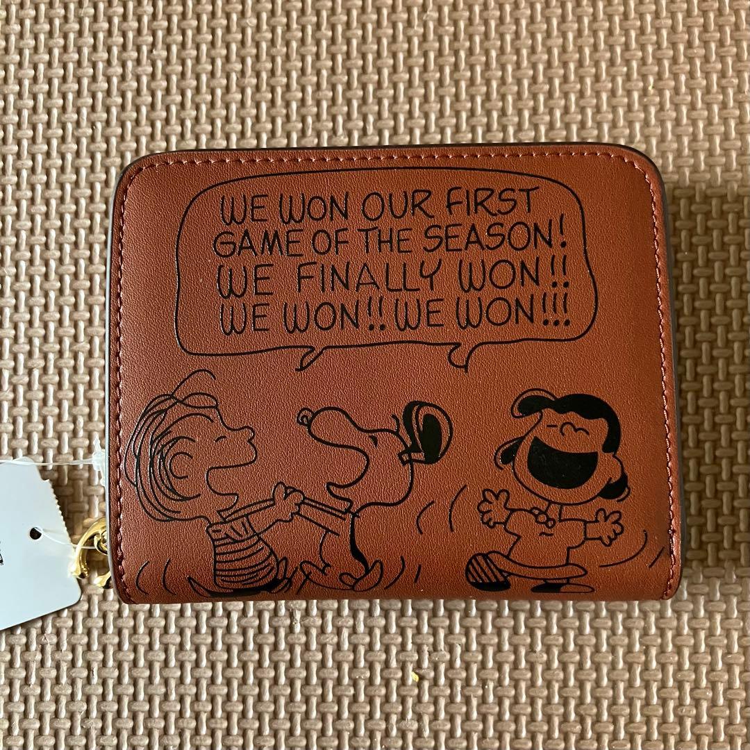 【大人気】【COACH X PEANUTS】ビルフォールド ウォレット ブラウン