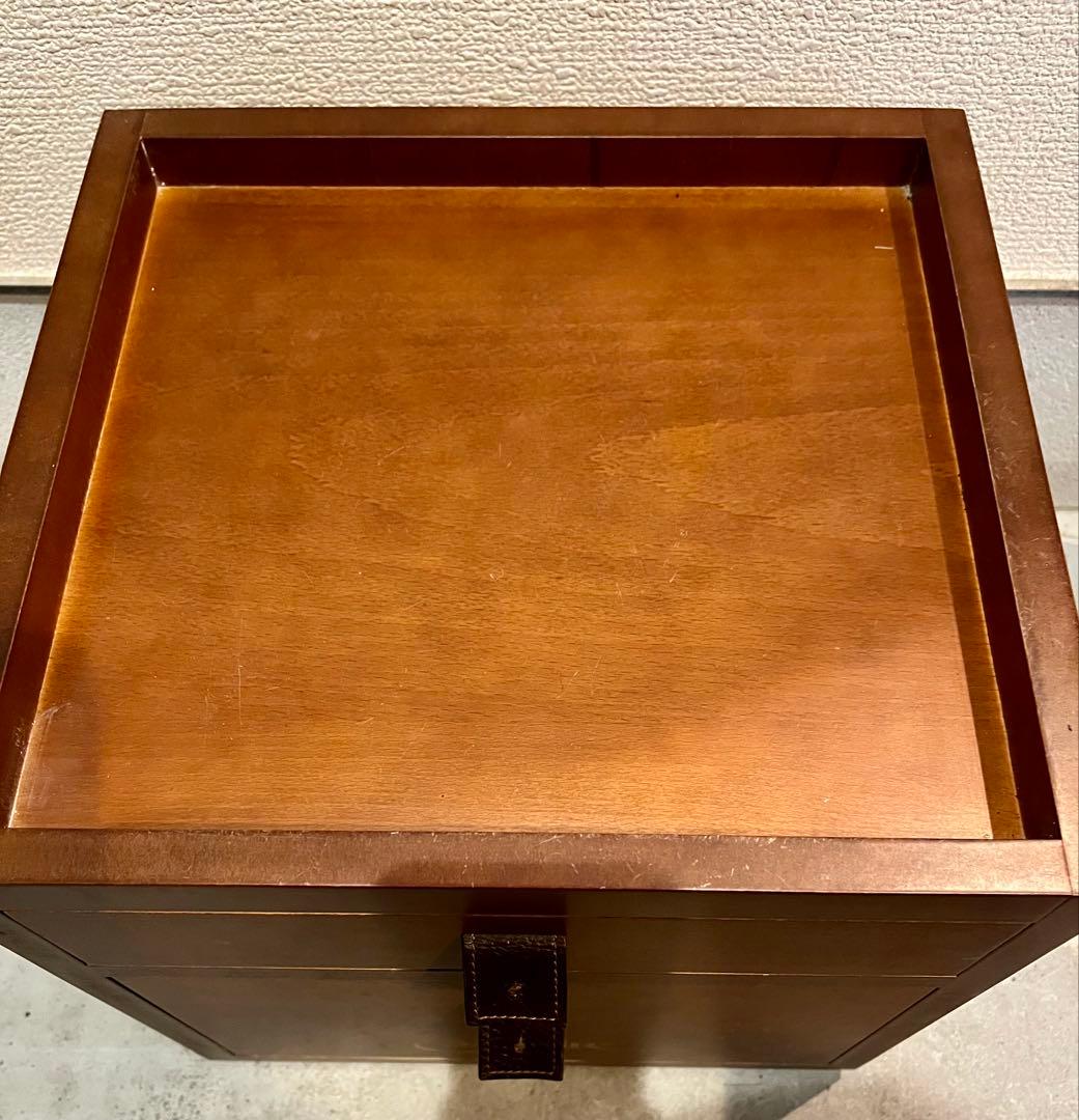 美品 サフィールノワール ドロワーボックス ウッド 靴磨き クリーム収納 ケース