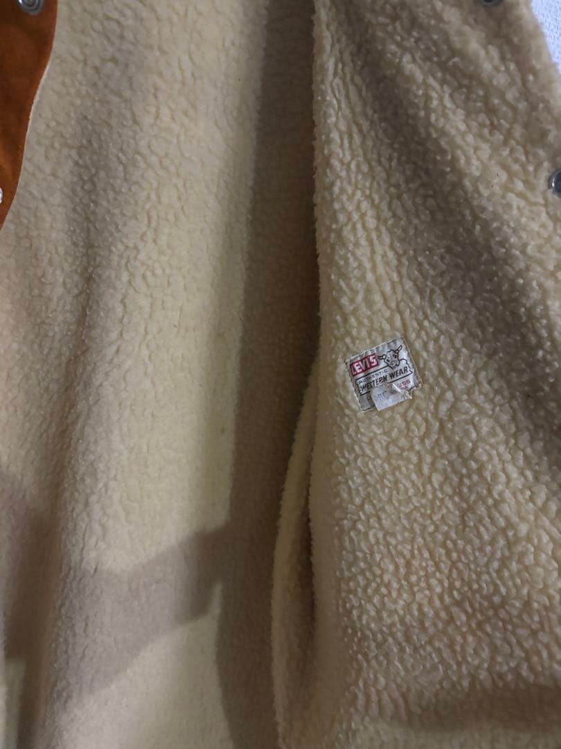 50s LEVIS スウェード レザー ボア ジャケット ショートホーン