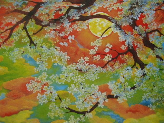田中八絵、【和み桜（なごみざくら）】、希少な額装用画集より、美品