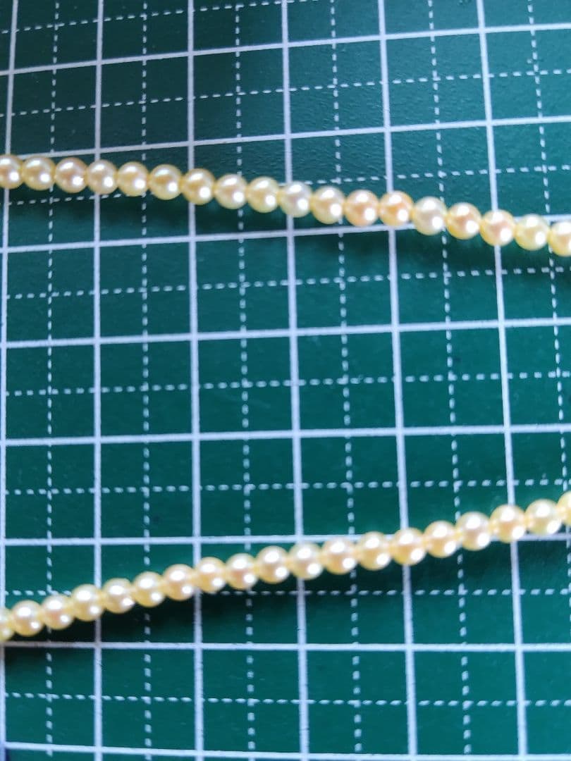 K18 アコヤ真珠ベビーパールネックレス　シャンパンカラー〜ゴールド