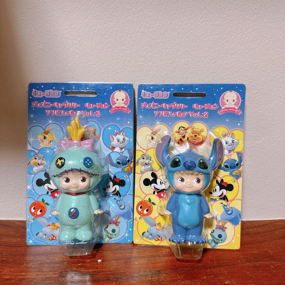 キュージョン ディズニー ソフビフィギュア スティッチ＆スクランプ コスチューム