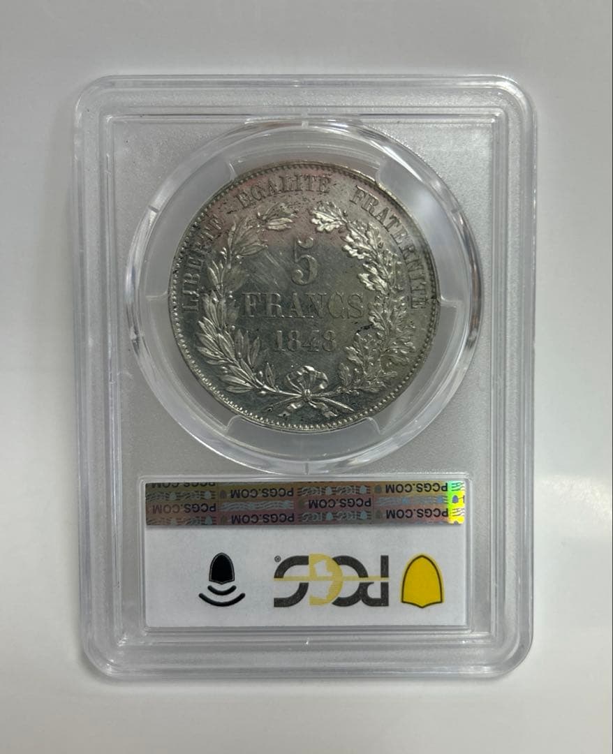 フランス1848アラード 試鋳貨パターン5フラン PCGS-SP62 希少品