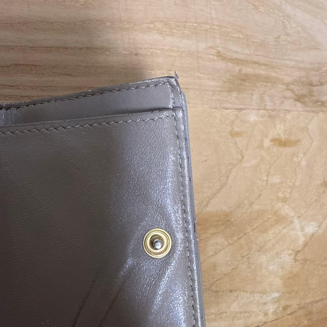 SAINT LAURENT 三つ折り財布 ベージュ